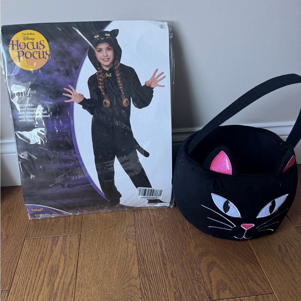 Spirit Black Cat Kids Costume with Basket